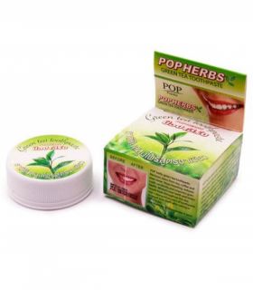 Отбеливающая лечебная Зубная паста POP Herbs с тайским Зеленым Чаем
