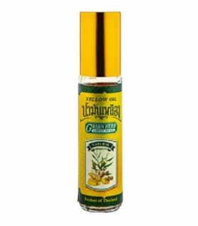 Лечебное Желтое масло Green Herb от насморка, гайморита и боли в мышцах