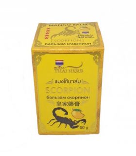 Желтый бальзам Roayl Thai Herb с Ядом Скорпиона и Манго 50г