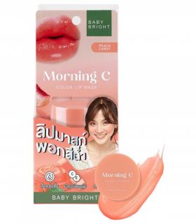 Персикова маска для губ Baby Bright Morning C Color з Гіалуроновою Кислотою
